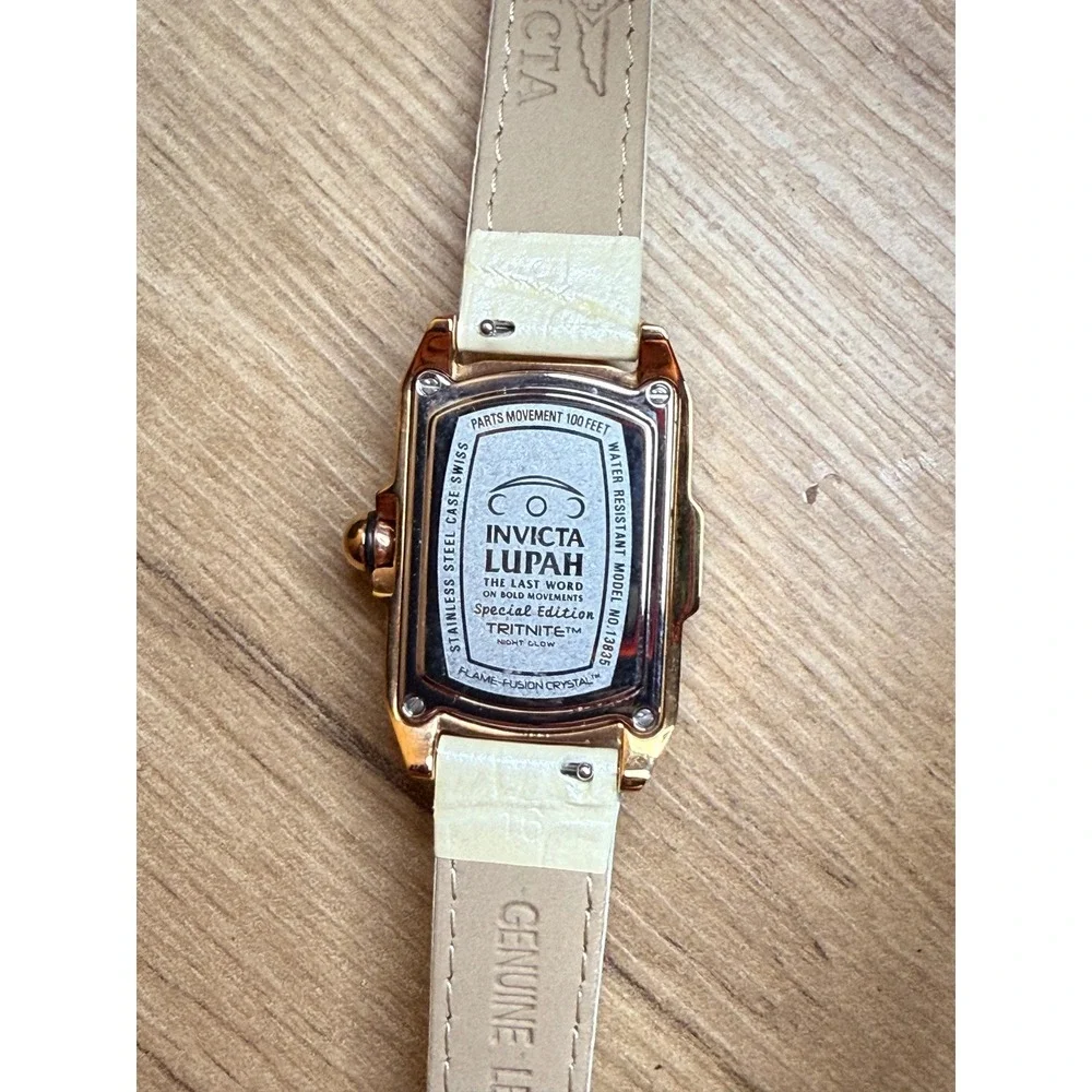 Invicta Lupah Special Edition Women's Quartz Watch Rose Gold Leather Band- PARTS